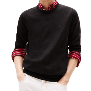 Suéter Liso Negro Tommy Hilfiger