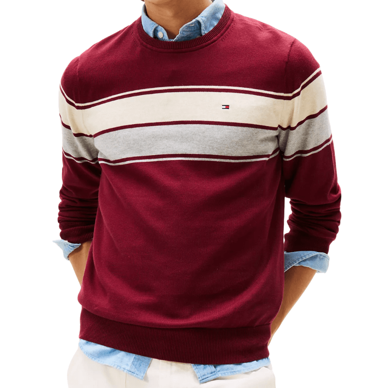 Suéter Rojo Rayado Tommy Hilfiger