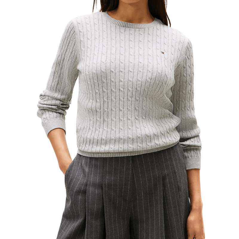 Saco Tommy Hilfiger Cable Knit Gris